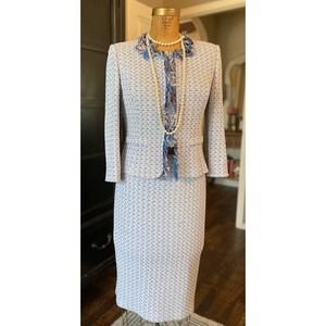 St. John Evening 2Pc Paillette Skirt Suit Size 6 Top Size 4 Skirt
